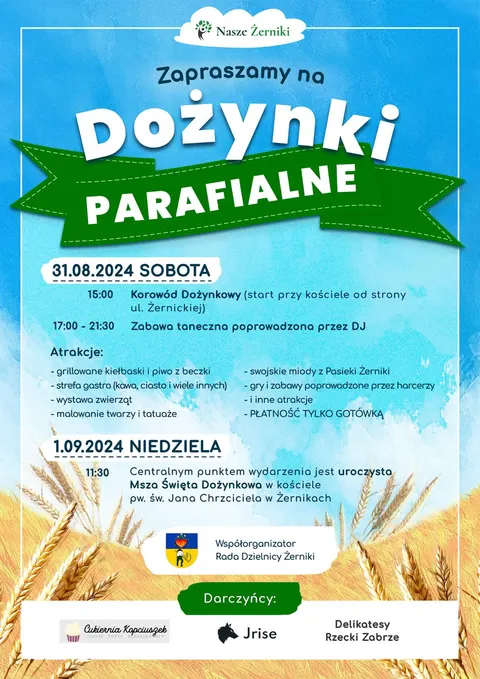 Plakat Dożynek Parafialnych 2024